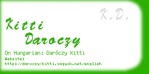 kitti daroczy business card