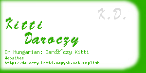kitti daroczy business card